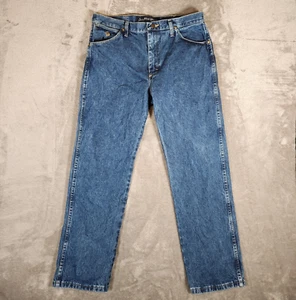 Pantalones de mezclilla Wrangler para hombre 34X31 (etiqueta 34X30) azul corte vaquero recto occidental 13MGSHD - Imagen 1 de 12