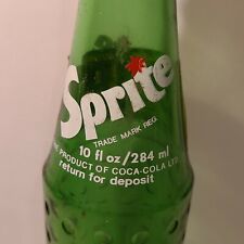 Rare Vintage SPRITE Bottle Non-standard LOGO Green glass 10 oz W price sticker