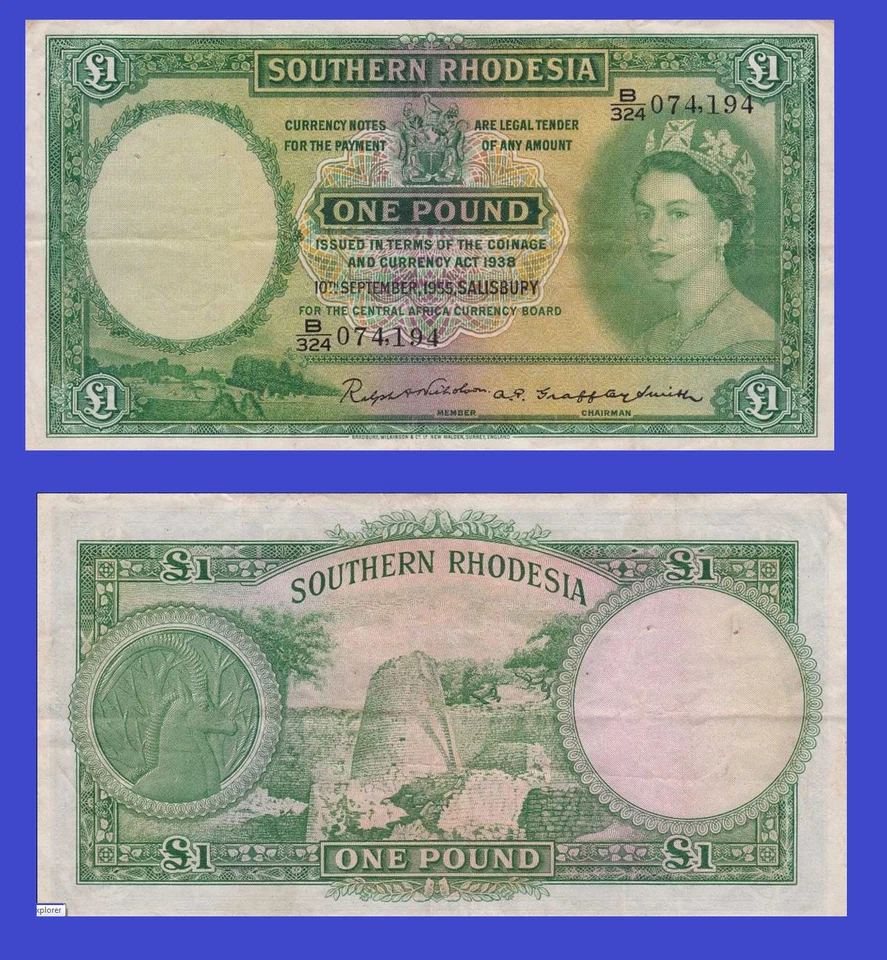 Suuthern Rhodesia 1 ponud 1955 - Copia Foto 1 de 1