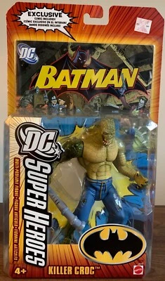 Figura de acción DC Super Heroes Killer Croc con cómic de Batman 2005 Mattel nueva Foto 1 de 4