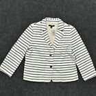 AnnTaylor Women's Size 12P 2 Button Blazer  Beige Long Sleeve Cotton Blend