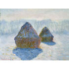 Claude Monet Haystacks Effect Of Snow And Sun Large Art Print 18X24"