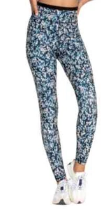 Johnny Was Sz M Calme Endurance High Waist Blue Dotted Leggings 7/8 - Picture 1 of 5
