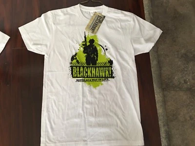NUEVO CON ETIQUETAS Blackhawk Hombres Pequeña Patrulla Gráfica Camiseta Honor Como Forma de Vida Militar Po Foto 1 de 3