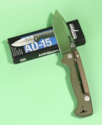 Cuchillo Plegable Cold Steel Demko AD-15 Scorpion Lock 58SQ S35VN Verde G10 Foto 1 de 4