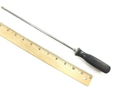 SNAP-ON TOOLS No. 2 PHILLIPS TIP SCREWDRIVER BLACK HARD HANDLE 9" LONG SHAFT USA - Image 1 of 4