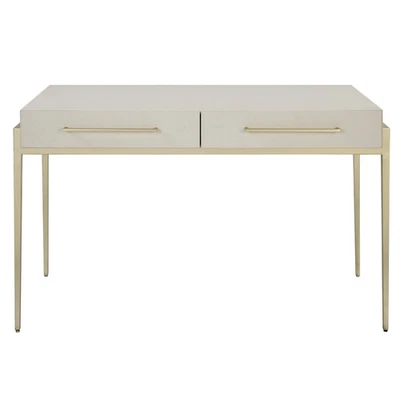 Escritorio Uttermost 22900 48" MDF y metal con 2 cajones - dorado Foto 1 de 4