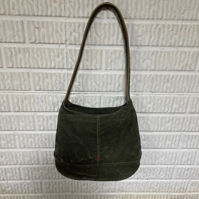 二手状况完好! 复古 Levi’s 灯芯绒绿色钱包单肩包手提包 90 年代 Y2K — 第 1/4 张图片