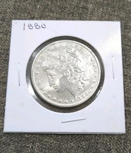 NICE 1880 Morgan Silver Dollar Round Coin Ungraded GREAT CONDITION - Picture 1 of 4