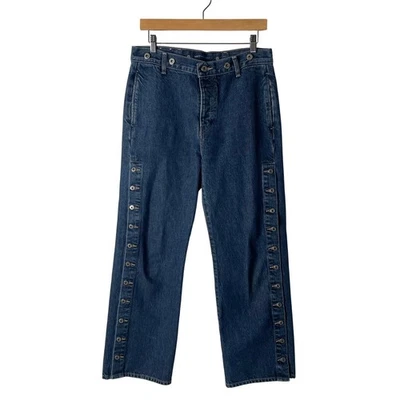 Levis Made Crafted Artillery Trousers Jeans Buttons Buckle Straight Wide Leg 29 - Image 1 of 4