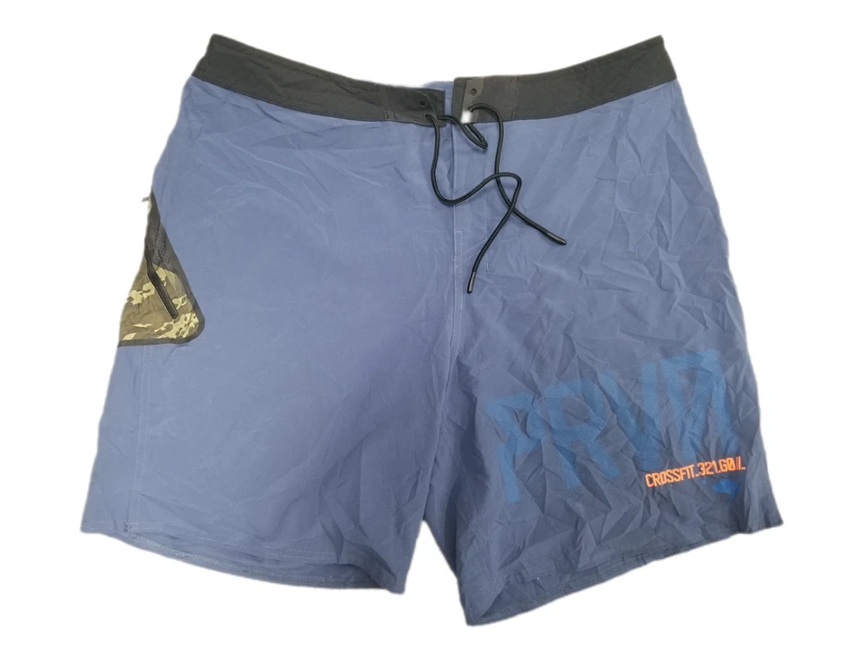 Men's Reebok crossfit shorts size 33 Inch waist blue with camo pocket -E33 - Image 1 of 2