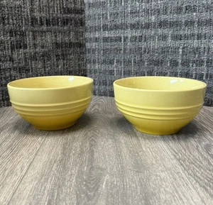 Le Creuset Yellow Mustard Ombré Cereal Bowl 6" Discontinued Set of 2 - Picture 1 of 10