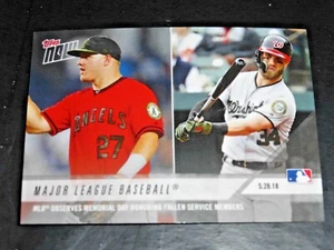 2018 TOPPS NOW Memorial Day MIKE TROUT~BRYCE HARPER~ALTUVE~BENINTENDI #258 - Picture 1 of 1