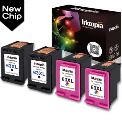 63 XL 63XL Ink Cartridge pk fits HP OfficeJet 3830 4650 5200 5230 5255 5258 - Image 1 of 4