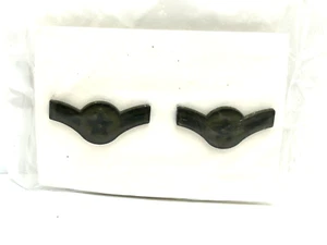 1 Pair Insignia, Grade, Airman Air Force Subdued Metal PINBACKS - Picture 1 of 4
