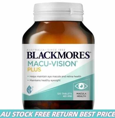 Best Price Blackmores Macu-Vision PLUS 120 Tablets Black Mores Health Eyesight - image 1 of 3