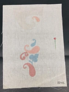 Handpainted Needlepoint Canvas Christmas Stocking Abstract Design, Mesh 12ct - Picture 1 of 8