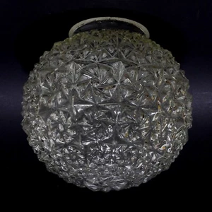 Lampe Kugel Klarglas Diamant Spitze Stift Rad Decke Ersatz 8" Vintage - Bild 1 von 8