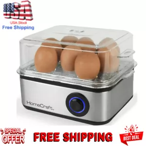 8-Egg Cooker Boiler Electric Steamer Hard Boiled with Buzzer for Egg Poacher - Picture 1 of 8