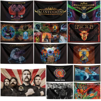 Mastodon Heavy Metal Rock Band Flag Banner Wall Tapestry Poster + Brass Grommets - Image 1 of 4