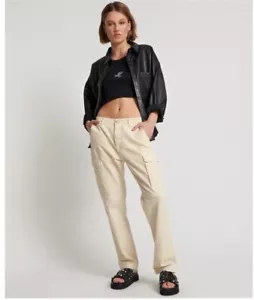 NWT ONE TEASPOON SAND CARGO MOTION PANTS WITH POCKETS MID-WAIST FIT  SIZE 28 - Picture 1 of 19