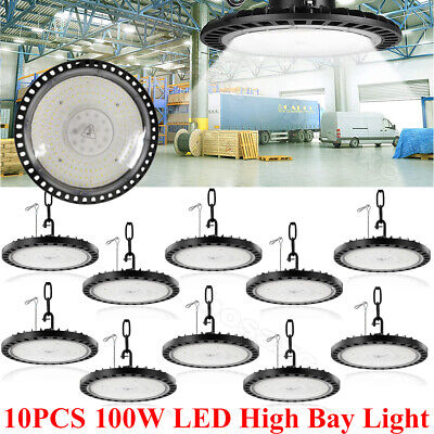 10 Pack 100W UFO Led High Bay Light Factory Warehouse Commercial Led Shop Lights • 147.69£