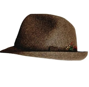 Vintage Royal Stetson Sherwood Fedora Hat Fur Felt Brown Size 7/8 - Bild 1 von 14