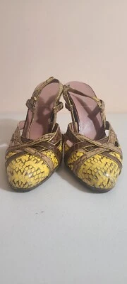 Zapatos de salón Miu Miu amarillos para mujer talla 39 8,5 vintage raros precio de venta sugerido por el fabricante 500+ Foto 1 de 4