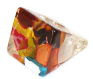 Sobral Carre Cacos Mix Inclusion Artist Made Statement Ring Size 8.25 - Picture 1 of 8