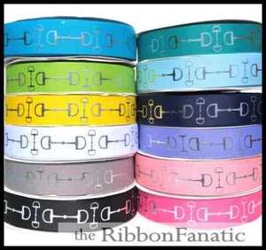 3yds 1.5" SILVER Foil Snaffle Bits Equestrian Horse Show Preppy Grosgrain Ribbon - Picture 1 of 1