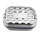 Stainless Steel Lunch Box 2Layer Food Storage Container Bento Box