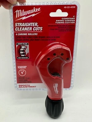 Milwaukee 1" Constant Swing Copper Tubing Cutter. Red/Black - Image 1 of 2