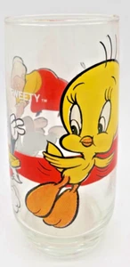 Vintage Looney Tunes Sylvester Tweety Vogel Oma Pepsi Trinkglas - Bild 1 von 4