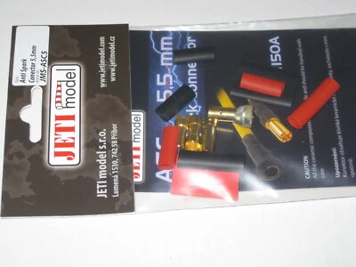 5,5mm JETI AntiSpark / Antiblitz Goldkontaktstecker Set bis 150A dauer JMS-ASC5 - Bild 1 von 3