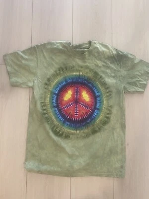 The Mountain T Shirt Mens L Large Green Peace Tie Dye Short Sleeve Crew Neck Tee - Image 1 of 4