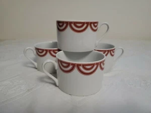 4 x Fitz & Floyd The Ritz Red Cups NO SAUCERS GUC - Picture 1 of 4