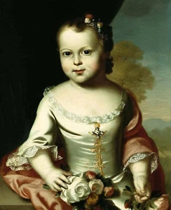 John Singleton Copley "Elizabeth Greenleaf" chest jewellery necklace Artwork - Picture 1 of 4