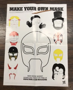 REY MYSTERIO WWE Wrestling MAKE YOUR OWN MASK Poster 16/21" 2007 - Picture 1 of 2