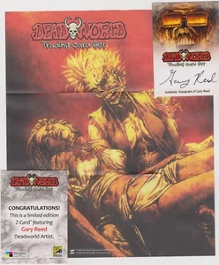 DEADWORLD TRADING CARDS GARY REED AUTOGRAPH FOLD OUT Z-CARD SAN DIEGO COMIC CON - Picture 1 of 2