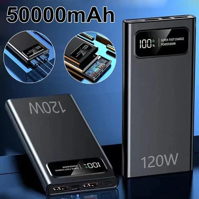 50000mAh Fast External Portable Power Bank Backup Battery Charger For Cell Phone - Image 1 of 4