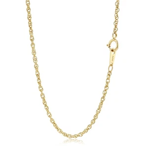 14K Gold Chain Necklace Dainty 1.8mm Thin Rope Link Chain Necklace for Women ... - Picture 1 of 9