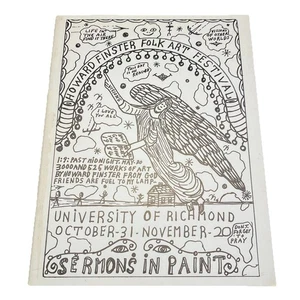 Howard Finster Folk Art Festival programma mostra 1984 Università di Richmond  - Foto 1 di 11