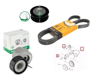 KIT CINGHIA ESTERNA TENDICINGHIA E GALOPPINO FIAT 500 X RENEGADE DOBLO 1.6 MJT - Immagine 1 di 4