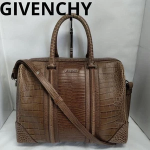 Givenchy Lucrezia Boston Bag Shoulder Bag 2ways Leather Used Authentic Rare item - Picture 1 of 15