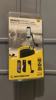 Scosche MAG12V MAGIC MOUNT Power USB Port Universal Car Vehicle Mount Black NEW - Image 1 of 2