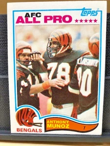 1982 Topps NFL Card #51 Anthony Munoz AFC All Pro (RC) Cincinnati Bengals (HOF) - Picture 1 of 10