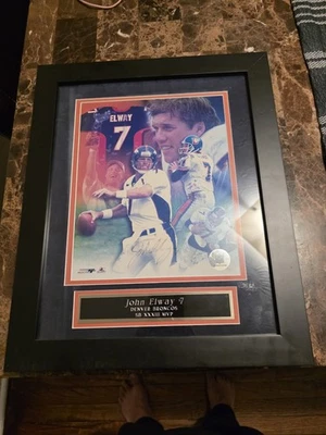 8X10 AUTOGRAFIADO ENMARCADO JOHN ELWAY BRONCOS AUTOGRAFIADO DESCOLORIDO Foto 1 de 4