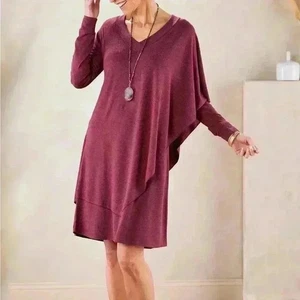 Soft surroundings Marla dress ruby heather NWT size small  - Picture 1 of 6