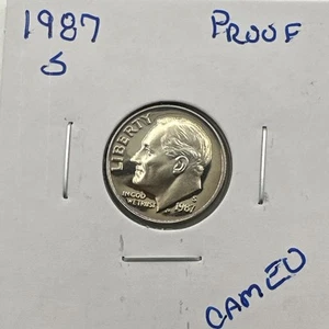 1987-S Roosevelt Dime Cameo PROOF (Brilliant Uncirculated) San Francisco Mint - Picture 1 of 3