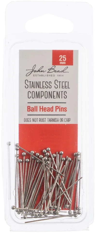 John Bead S Steel Ball Head Pin 25mm 50pc